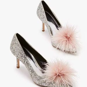 Kate Spade maribou pump